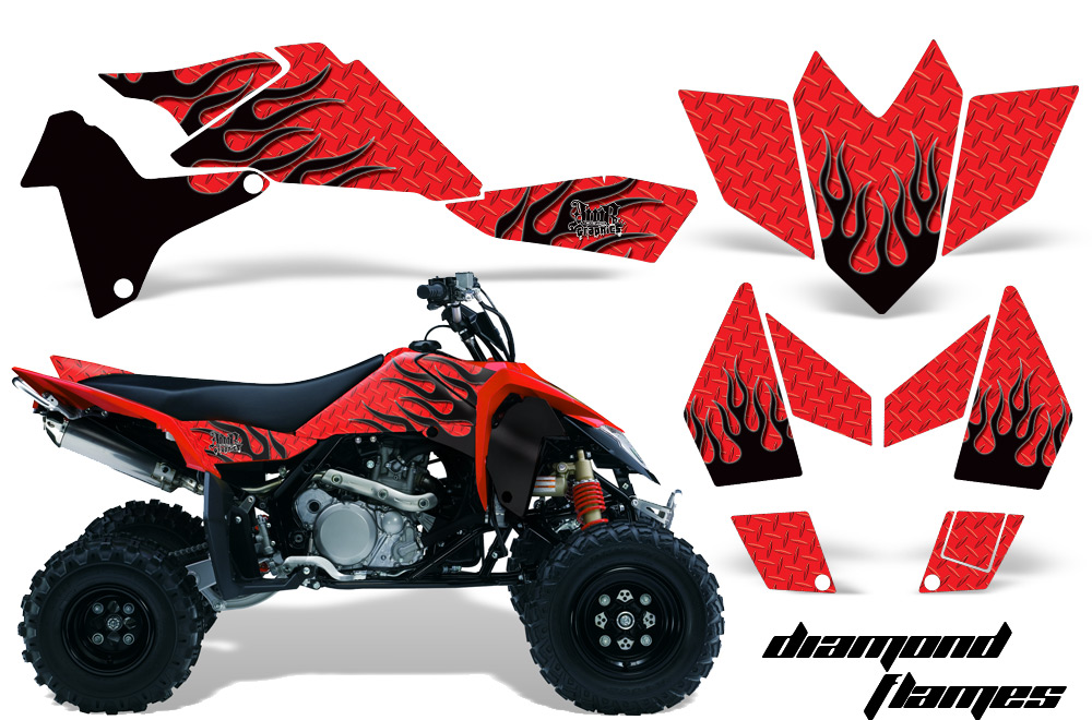 Suzuki LTR450 Graphics Kit DFlames R